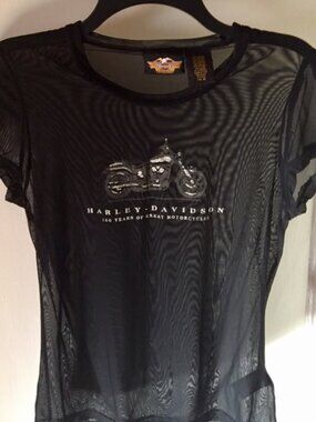 Harley Davidson 100th Anniversary Mesh Top - Sheer